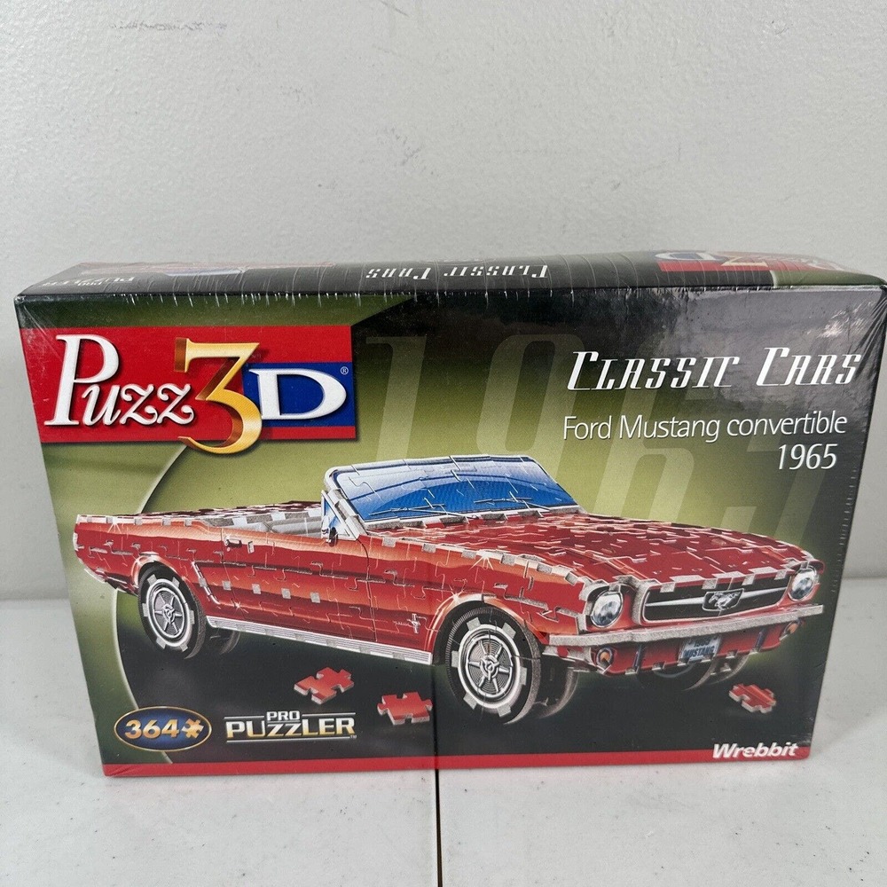 Wrebbit 3D Puzzle Foam - Classic Cars 1965 Mustang Convertible Sealed New